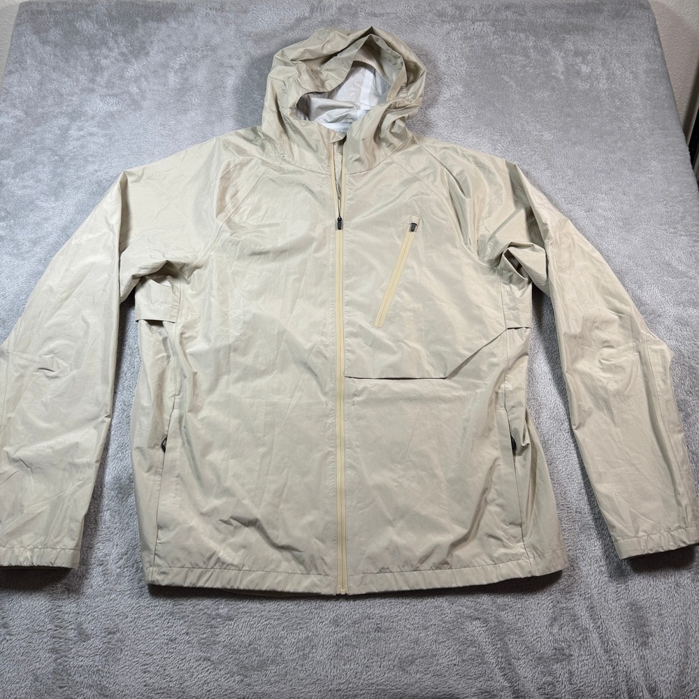 686 Everywhere Hydra 2.5L All Weather Rain Jacket Men XL Beige Waterproof Hooded